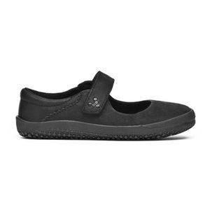 Vivobarefoot Girl's Wyn Junior's Classic School Shoe, Black